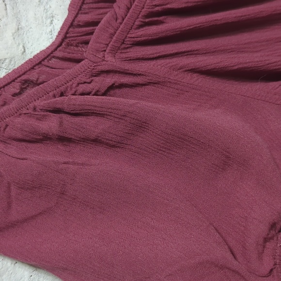 🚨3/$15 Rose Pink Cropped Peplum Top L - Picture 2 of 4